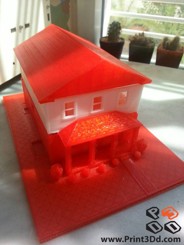 Print3Dd House Model 3