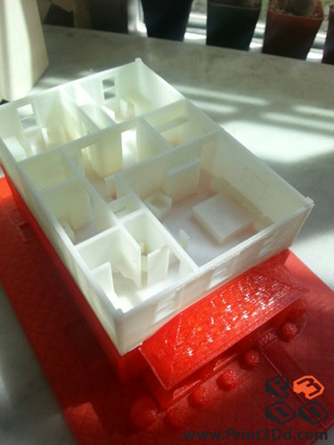 Print3Dd House Model