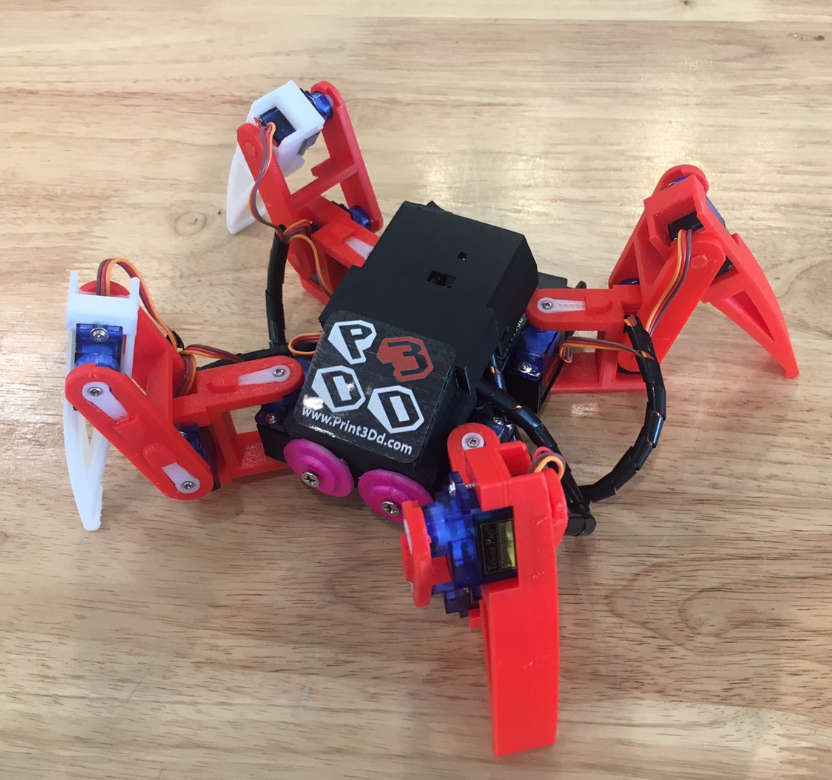 3D PRINTER: สร้างหุ่นยนต์แมงมุม 4 ขา จากเครื่อง