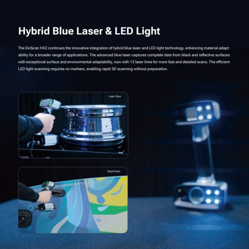 EinScan HX2 - 3D Scanner Hybrid Blue Laser & Blue LED - Image 6