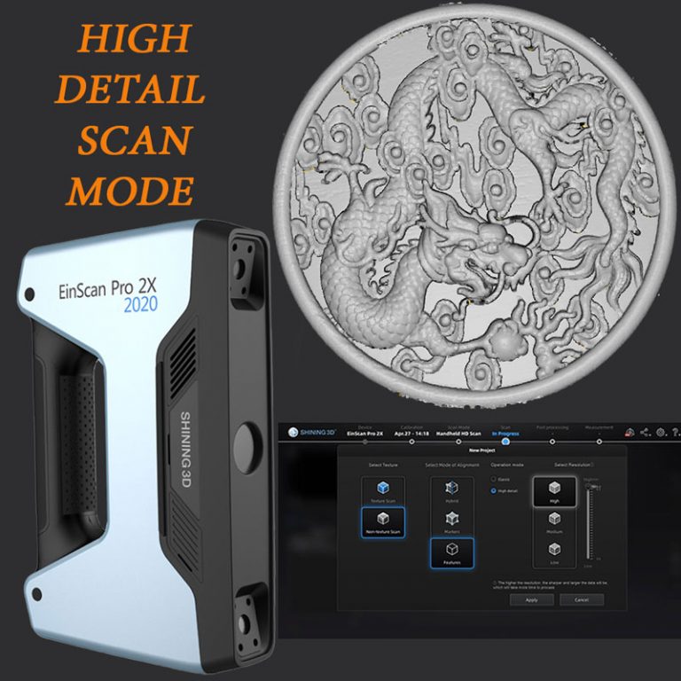 Read more about the article Einscan Pro 2X เปิดตัวโหมด High Detail Features ใน Handle HD Scan