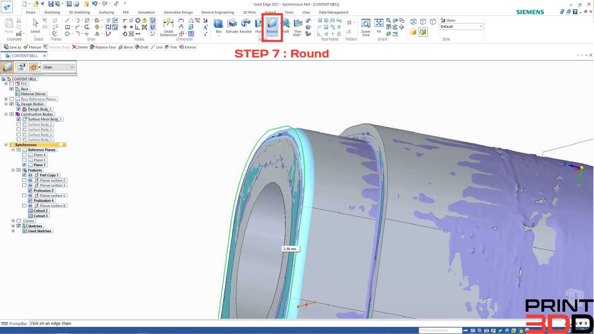 6 เครื่องมือพื้นฐาน Reverse Engineering บน SolidEdge | 3DD Digital ...