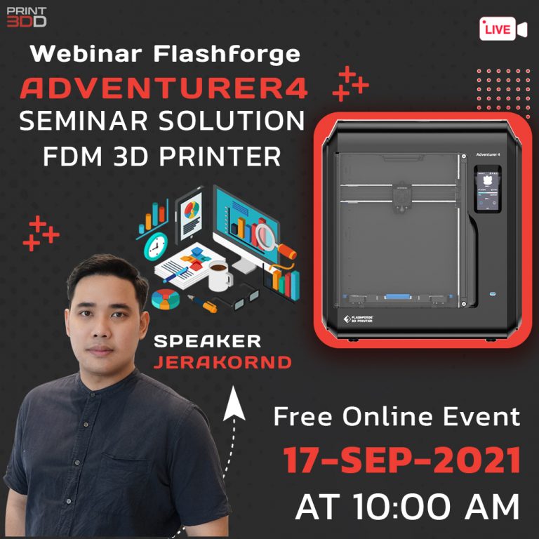 Read more about the article Webinar : Flashforge Adventurer4 Seminar Solution FDM 17/09/2021 AT 10:00AM