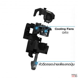 หัวฉีด Quick Release Nozzle Adventurer3,4 หลายขนาด (240°C, 265°C, 0.3mm, 0.4mm, 0.6mm)