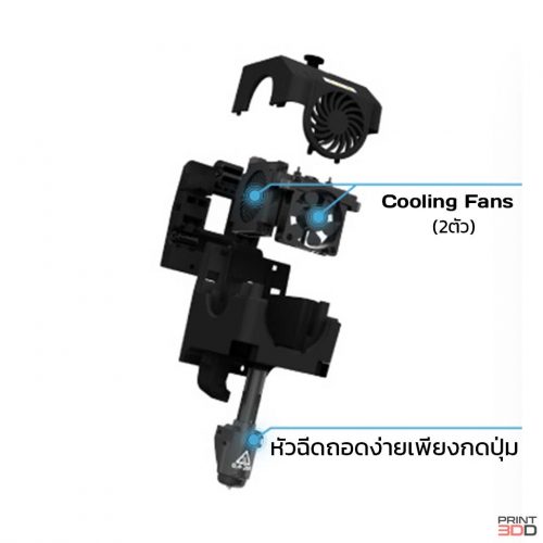 หัวฉีด Quick Release Nozzle Adventurer3,4 หลายขนาด (240°C, 265°C, 0.3mm, 0.4mm, 0.6mm) - Image 2