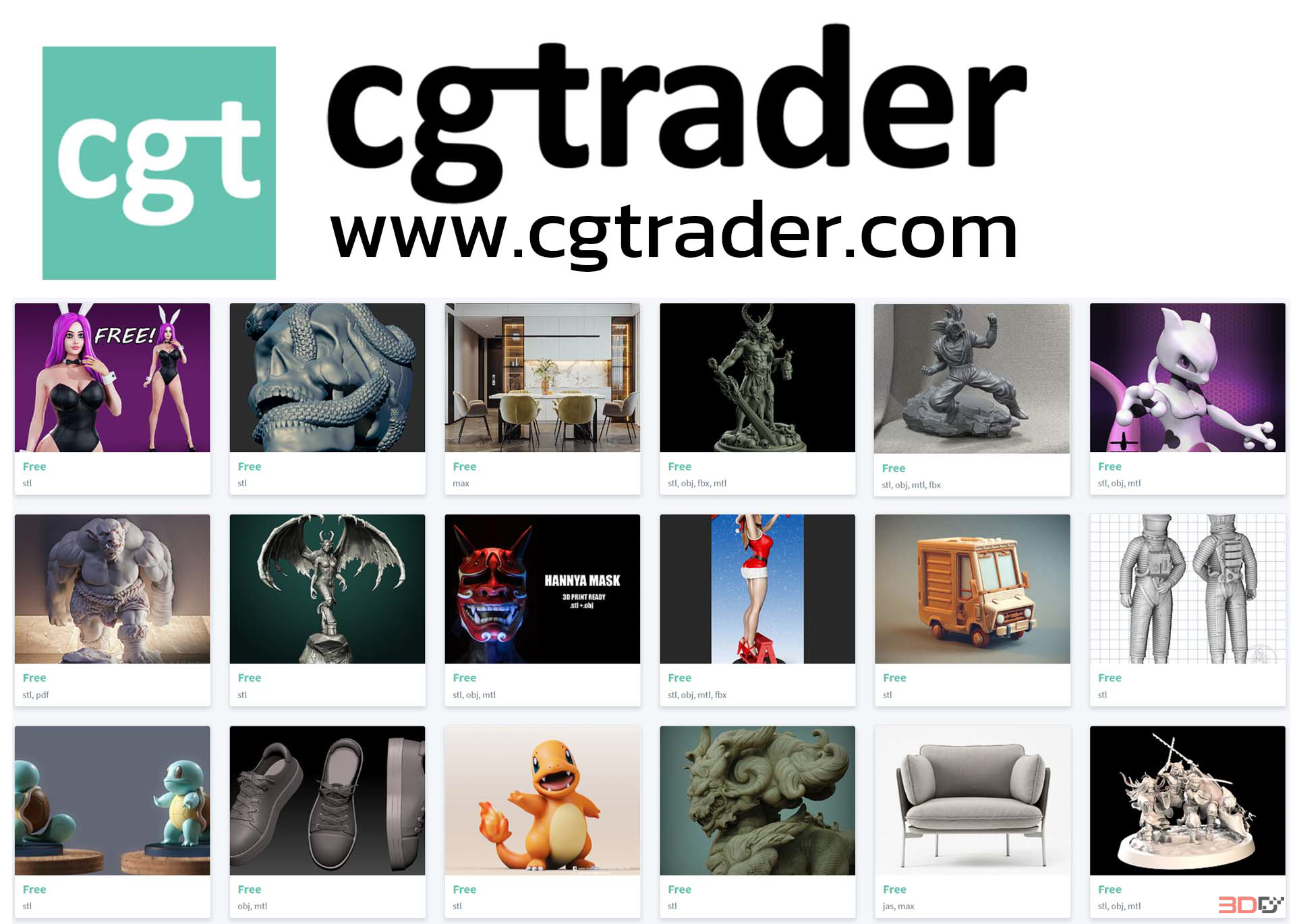 รวมสุดยอด 12 เว็บไซต์ดาวน์โหลด 3D Model ฟรี!! | 3DD Digital Fabrication ...