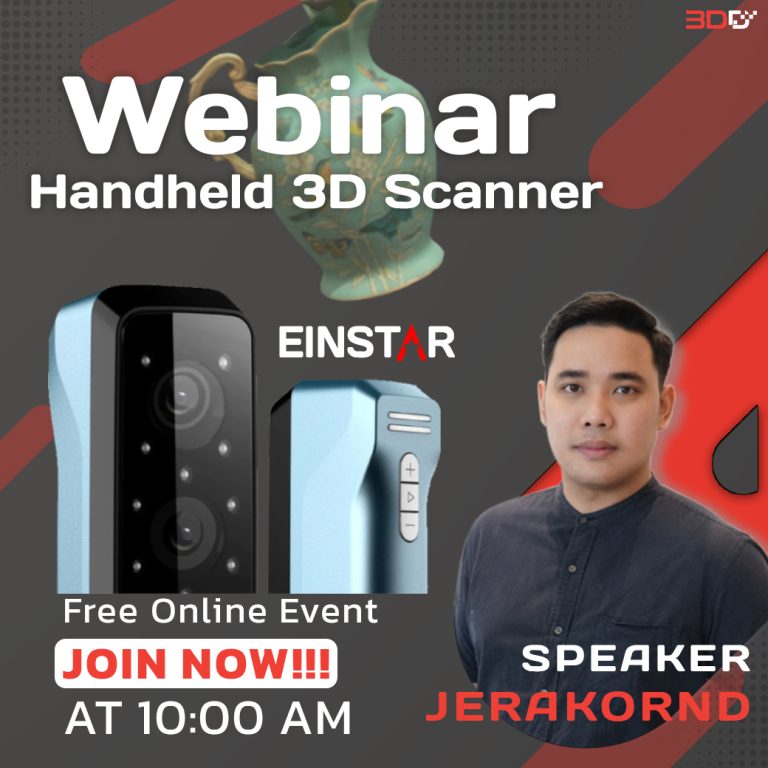 Read more about the article 3DD Webinar *Handheld 3D Scanner ราคาหลักหมื่นเข้าถึงได้ เหมาะกับผู้เริ่มต้นไปจนถึง มืออาชีพ !!!!*