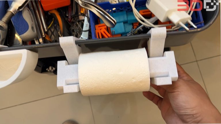 Read more about the article ทำแกนแขวนกระดาษทิชชู่กับโต๊ะเครื่องมือแบบด่วนๆ ด้วย 3 D Printer