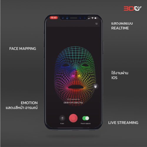 FACE CAPTURE ตรวจจับเคลื่อนไหวใบหน้า การพูด แสดงอารมณ์  REALTIME | LIVE STRAMING - Image 4