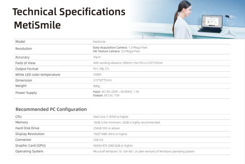 MetiSmile Dental Face 3D Scanner - เครื่องสแกนใบหน้าสำหรับงานทันตกรรม - Image 7