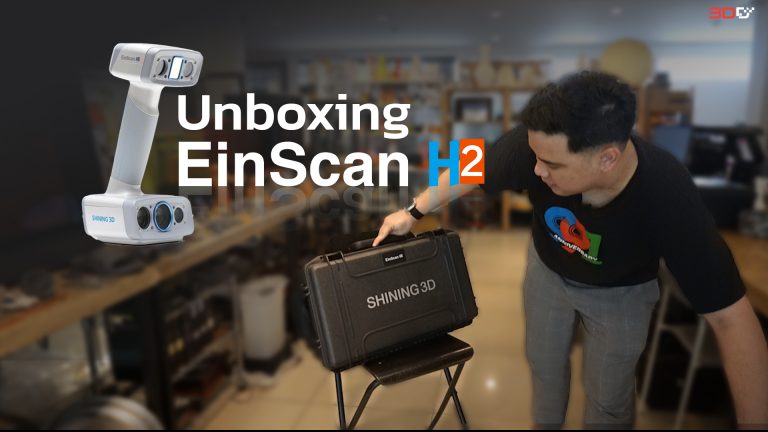 Read more about the article Unbox Einscan H2 3D Scanner สแกนเก็บสี ได้สวยสมจริง คมชัด Full Color