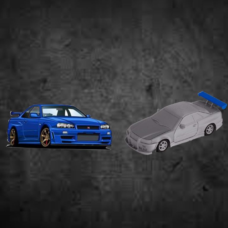 Read more about the article 3D Print : รถยุค90  Nissan Skyline GT-R34