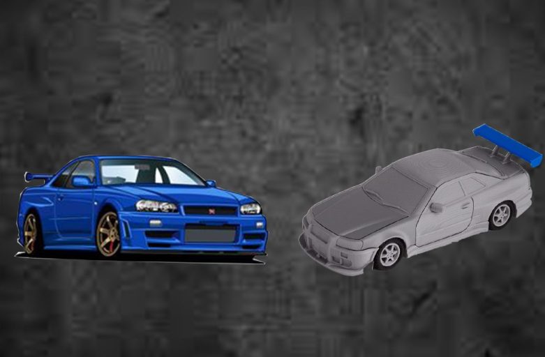 3D Print : รถยุค90  Nissan Skyline GT-R34