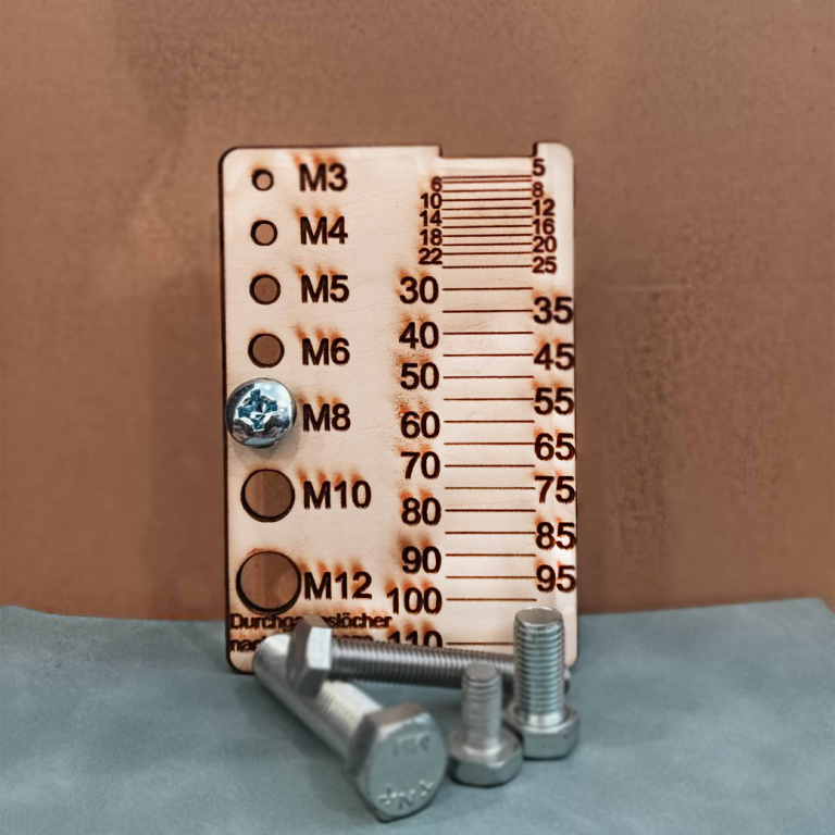 Read more about the article Screw Measuring Device – Laser Cut  : อุปกรณ์วัดสกรู – ตัดด้วยเลเซอร์