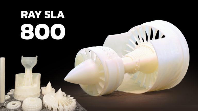 Read more about the article พิมพ์พาร์ทเครื่องยนตร์เจ็ทไซส์บิ๊ก!! พร้อมกันทั้งเซ็ทด้วย RAY SLA 800 | Printing Service