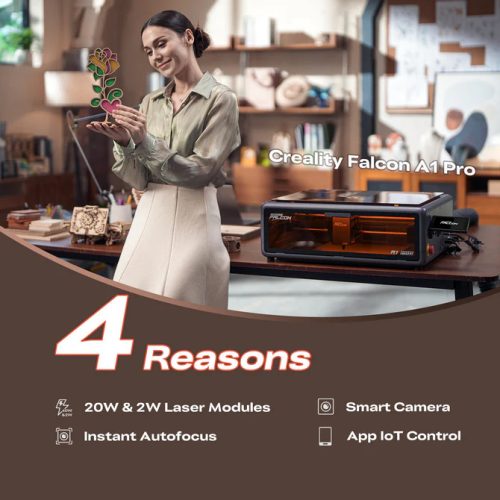Creality Falcon A1 | A1 Pro | เครื่องเลเซอร์ตัด และแกะสลักขนาด 20Watt Auto Focus ใช้งานง่าย - Image 12