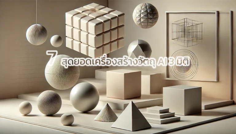 Read more about the article 7 สุดยอดเครื่องมือสร้างโมเดล AI 3 มิติ
