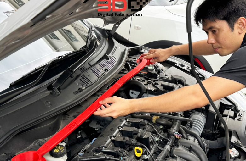 Raptor Pro : แสกน Mazda2 สร้างต้นแบบค้ำโช็ก