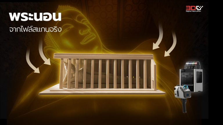Read more about the article พิมพ์พระนอนวัดโพธิ์จากไฟล์สแกนสถานที่จริง | Eagle Lidar Scanner X Bambulap H2D Printer