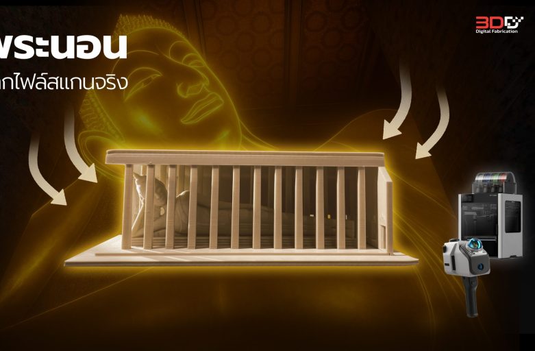 พิมพ์พระนอนวัดโพธิ์จากไฟล์สแกนสถาณที่จริง | Eagle Lidar Scanner X Bambulap H2D Printer