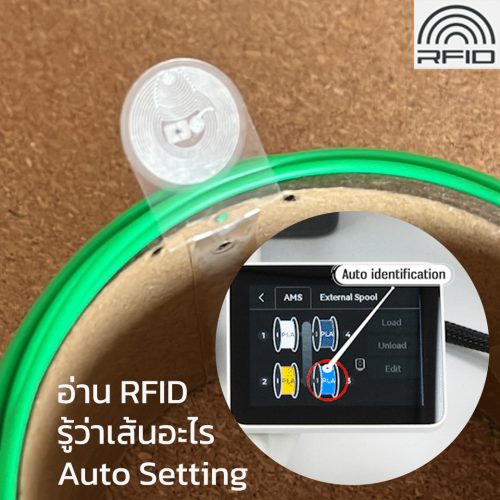 Bambu PLA Lite : วัสดุเส้นพลาสติก PLA Lite แท้พร้อม RFID Auto Setting ม้วนเต็ม และ Refill (ใช้กับ 3D Printer ยี่ห้ออื่นได้) - Image 4