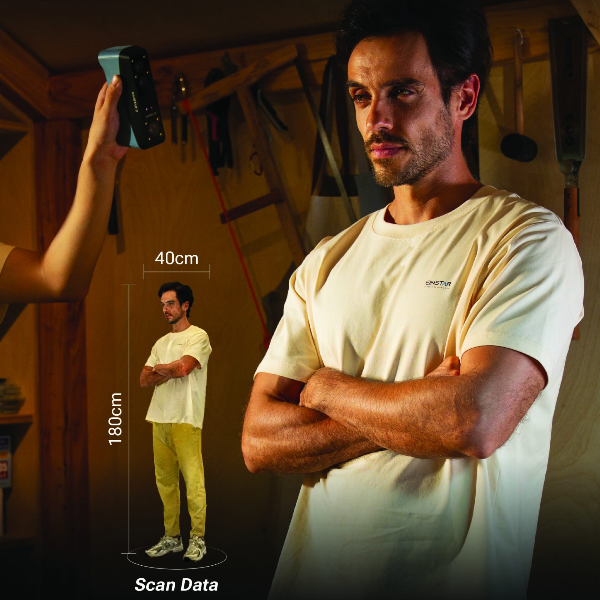 🔥BIGSALE | EinStar2 สแกนเนอร์ 3มิติ Wireless/ Blue Laser Cross/ Parallel / Infrared ขนาดเล็กน่าใช้ - Image 3