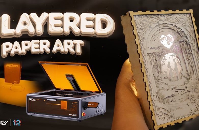 สร้างงาน Layered Paper Art ด้วยเครื่องเลเซอร์ Falcon A1 Pro