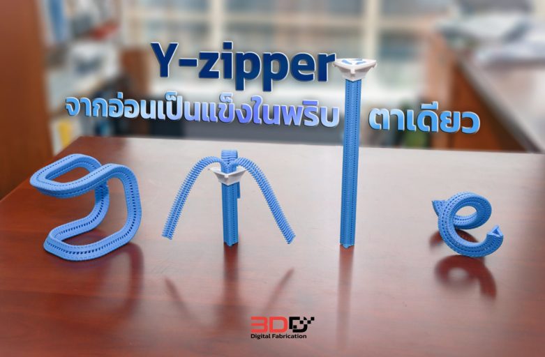 Y-zipper จากอ่อนเป็นแข็งในพริบตาเดียว
