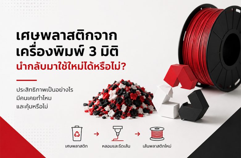 พลาสติกเหลือทิ้งจากเครื่องพิมพ์ 3 มิติ สามารถนำกลับมาใช้ใหม่ได้หรือไม่?