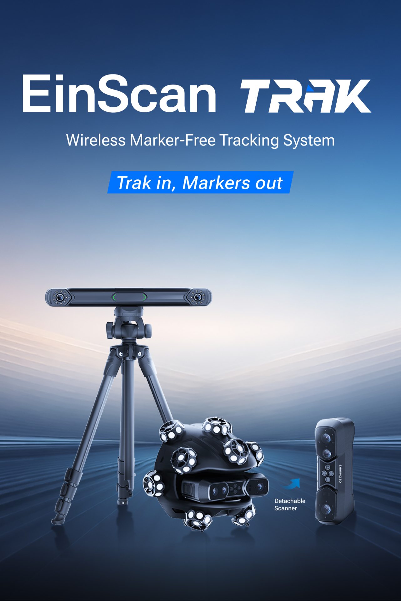 EinScan Trak - 3D สแกนเนอร์ระดับโปร ไม่ง้อ Marker ทำงานได้ 2in1 Trak Scan ไม่ต้องติด Point และ Standalone ใช้ Blue Laser สแกนได้เลย - Image 2